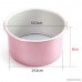 Angel Food Pan with Removable Loose Bottom 6-Inch Heighten Non-stick Aluminum alloy Chiffon Mold FDA Approved for Oven Baking One Part Pan (Rose Gold) - B07FBJH2M8